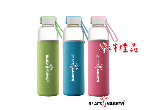 BLACK HAMMER　蒲公英耐熱玻璃水瓶(附布套) CD-BH-G600