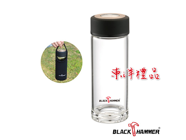 BLACK HAMMER　雅柏耐熱玻璃水瓶(附布套) CD-BH-G400G