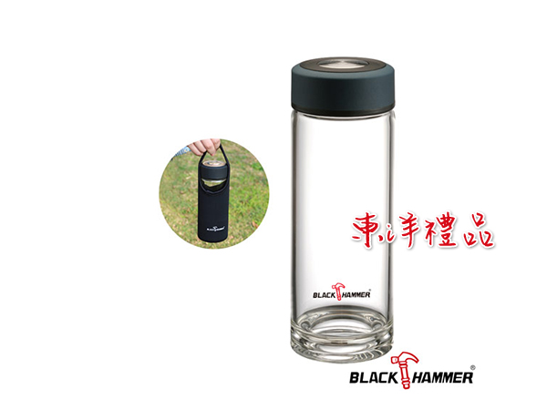 BLACK HAMMER　雅柏耐熱玻璃水瓶(附布套) CD-BH-G531B