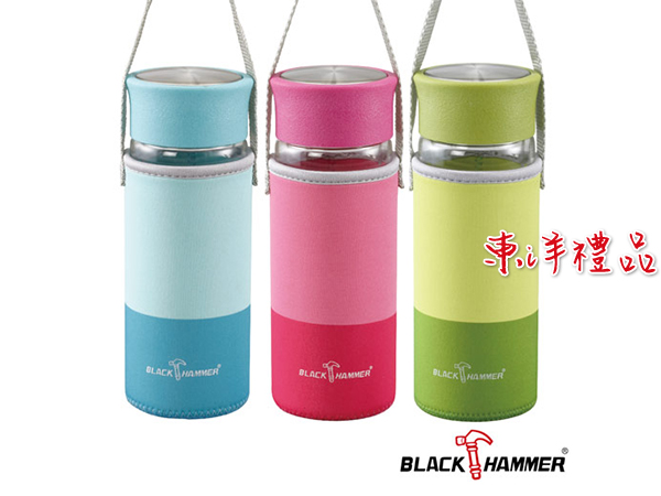 BLACK HAMMER 爵色耐熱玻璃水瓶(附瓶套) CD-BH-GD310