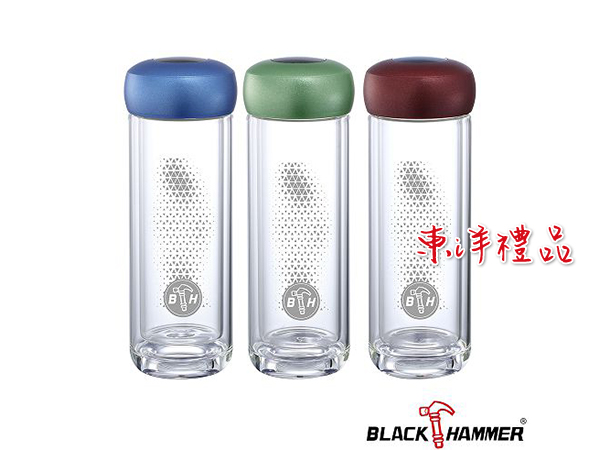 BLACK HAMMER  寰宇雙層耐熱玻璃水瓶 CD-BH-GD311