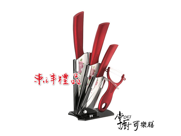 掌廚可樂膳 玫瑰陶瓷5件式刀具組 CD-CH-UR06