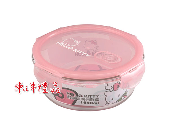 HELLO KITTY 耐熱玻璃保鮮盒 CD-KT-C1020R