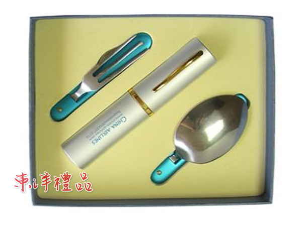 筷子+瑞士刀餐具（藍） JL-KB-757