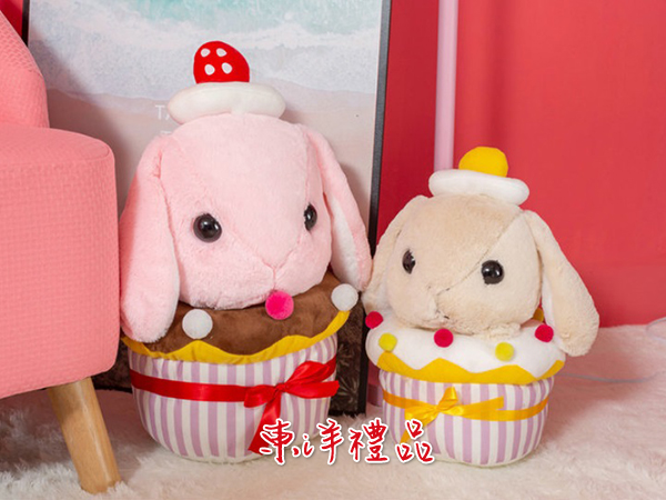 可愛杯子蛋糕兔玩偶 GL-006