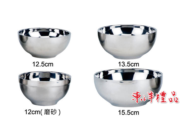 不鏽鋼雙層碗 SJ-12.5-15.5cm