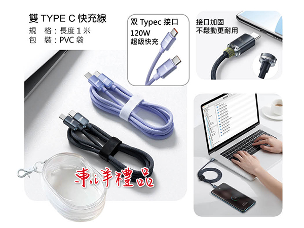 雙TYPE C 快充線 SJ-CE059