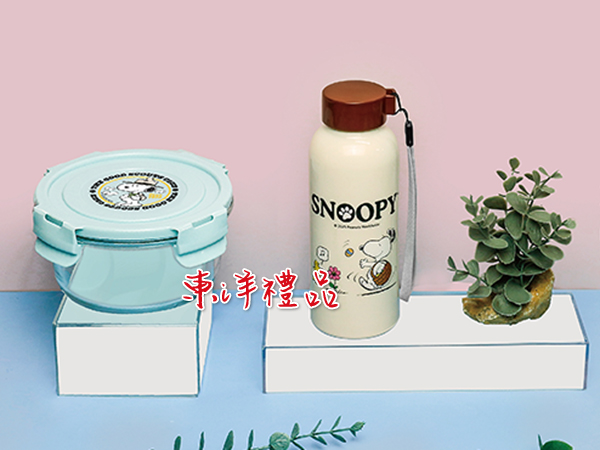 史努比 圓形玻璃禮盒組 SL2-SNOOPY-R-100-1S+R-900-1S